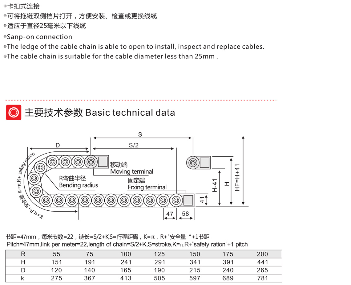 TMY-25系列封閉式拖鏈