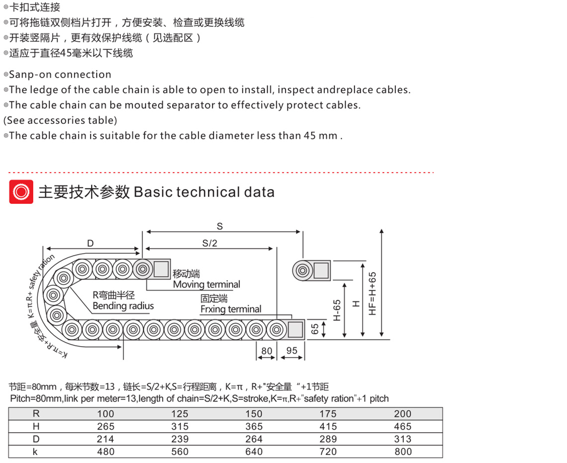 TMY-35系列封閉式拖鏈