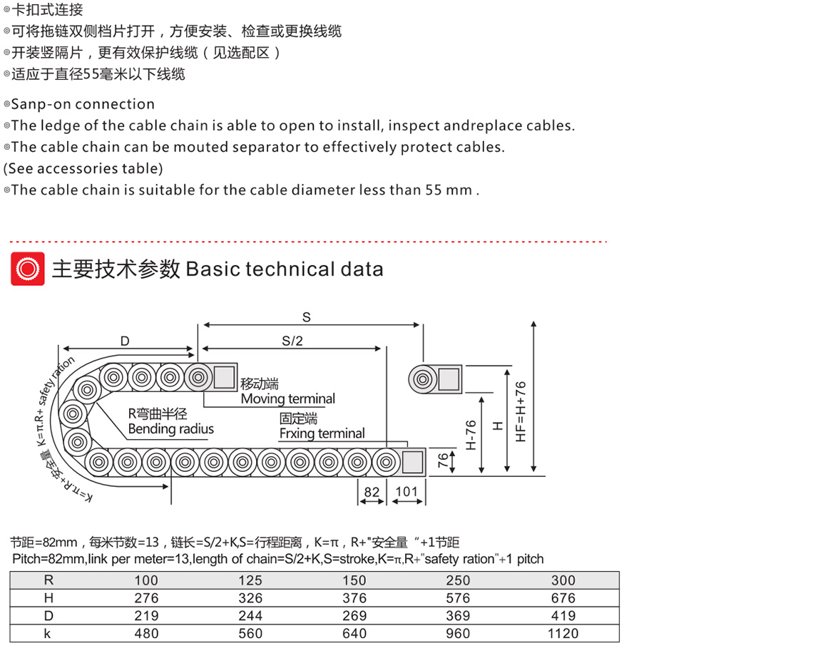 TMY-55系列橋式拖鏈