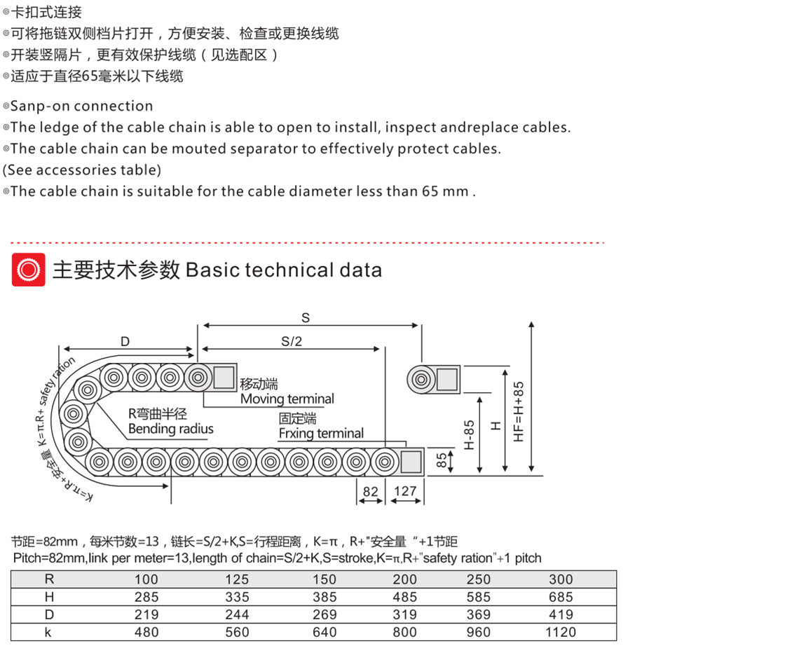 TMY-65系列封閉式拖鏈